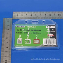 Kundenspezifischer Hartplastik starrer Namenskartenhalter / Kristallkartenhalter